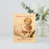 Valentine Hugs Feiertagspostkarte (Stehend Vorderseite)