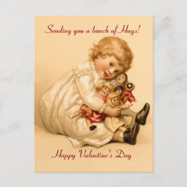 Valentine Hugs Feiertagspostkarte
