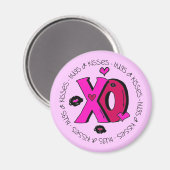 Valentine Hugs und Kisses Magnet (Vorderseite/Rückseite)