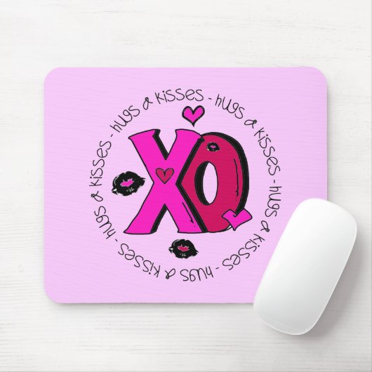 Valentine Hugs und Kisses Mousepad (Mit Mouse)