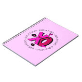 Valentine Hugs und Kisses Notizblock (Linke Seite)