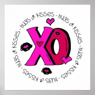 Valentine Hugs und Kisses Poster