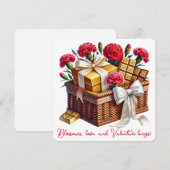 Valentine Hugs - Valentintagskarte Dankeskarte (Vorne/Hinten)