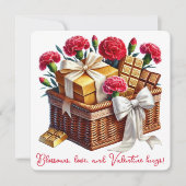 Valentine Hugs - Valentintagskarte Dankeskarte (Vorderseite)