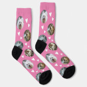Valentine Hund Foto Socken (Rechts)