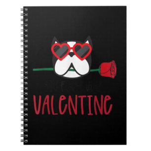 Valentine Hund Herz Liebe Valentinstag Liebe Notizblock