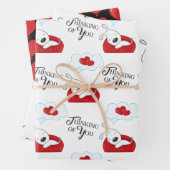 Valentine Hund und Herz Wrapping Paper Sheet Set Geschenkpapier Set (Beispiel)