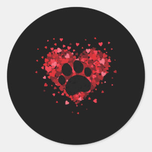 Valentine Hund und Katzenpfeffer Shirt Valentinsta Runder Aufkleber