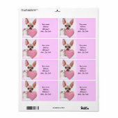 Valentine-Hunde-Etiketten von Chihuahua (Vorne)