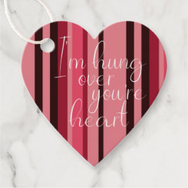 Valentine Hung über Ihren Herzspass Streifen Rotes Geschenkanhänger