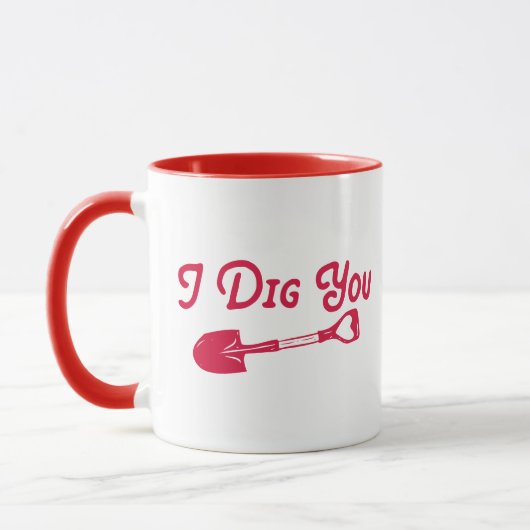 Valentine I Dig You Tasse (Links)