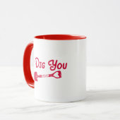 Valentine I Dig You Tasse (Vorderseite Links)
