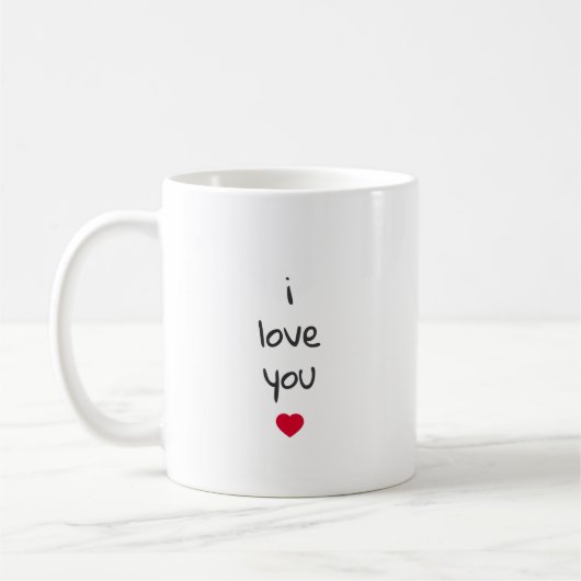 Valentine I Liebe Sie Tasse mit Herz (Links)