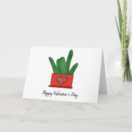 Valentine I Liebe You Cactus Card Karte