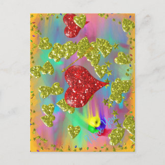 Valentine I Liebe You Postkarte