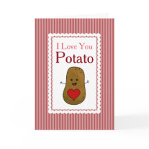 Valentine I Liebe You Potato, rosa Streifen