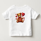 Valentine I Liebe You Teddy Bear Red Kleinkind T-shirt (Rückseite)