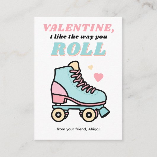 Valentine I Like the Way You Roll Mitteilungskarte (Vorderseite)