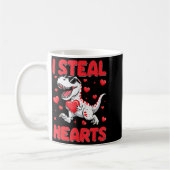 Valentine I Steal Hearts Trex Dino Toddler Kids Ba Kaffeetasse (Links)