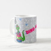 Valentine I Think You re Dino-Mite, Disco-Dinosaur Kaffeetasse (Vorderseite Links)