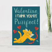 Valentine ich denke, du bist purfect Cat Lovers Karte (Vorderseite)