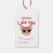 Valentine, ich grabe dir! Cool Groovy Dog Geschenkanhänger (Vorderseite)