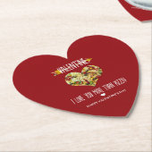 Valentine, ich Liebe dir mehr als Pizza Untersetzer (angewinkelt)