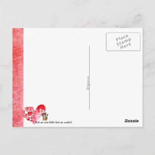 Valentine, ich Liebe Sie eine Ozelot-Postkarte Postkarte (Rückseite)
