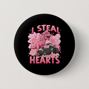 Valentine ich stehle Herzen Trex Dino Lustiges Mon Button