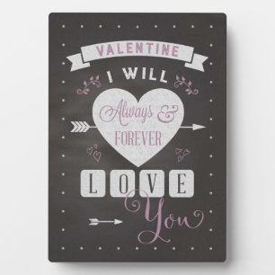 Valentine, ich werde dich immer und ewig lieben fotoplatte
