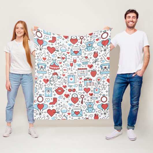 Valentine Icons Fleece Decke (Beispiel)