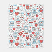 Valentine Icons Fleece Decke (Vorderseite)