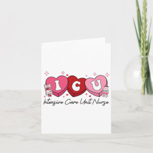 Valentine Icu Nurse Retro Intensivstation Nurs Karte
