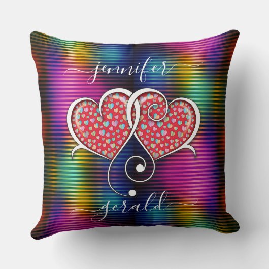 Valentine Interlocks Design Kissen (Rückseite)