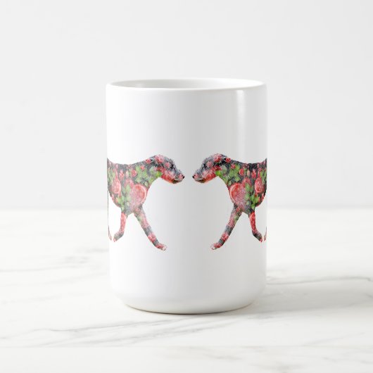 Valentine Irish Wolfhound Artwork Kaffeetasse (Mittel)