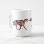 Valentine Irish Wolfhound Artwork Kaffeetasse (Vorderseite Links)