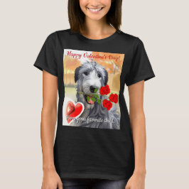 Valentine Irish Wolfhound Artwork T-Shirt