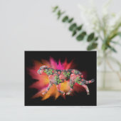 Valentine Irish Wolfhound Splash of color Postkarte (Stehend Vorderseite)