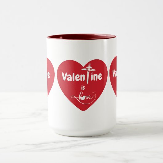 Valentine ist Liebe zwei Tone Kaffee Tasse (Zentrum)