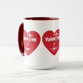 Valentine ist Liebe zwei Tone Kaffee Tasse (Vorderseite Links)