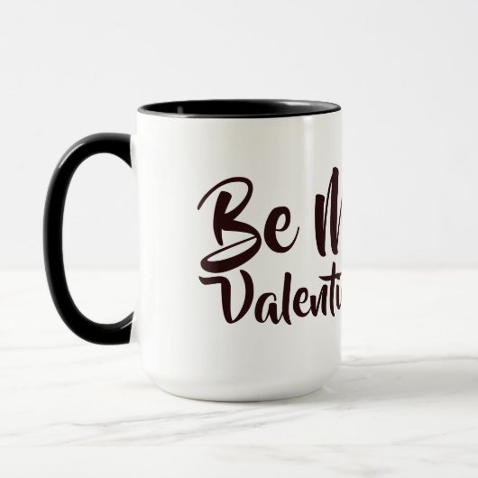 Valentine ist mein Valentinherz ganz in Weiß Tasse (Links)