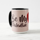 Valentine ist mein Valentinherz Niedlich rosa. Tasse (Vorderseite Links)
