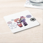 Valentine joy rechteckiger pappuntersetzer (angewinkelt)