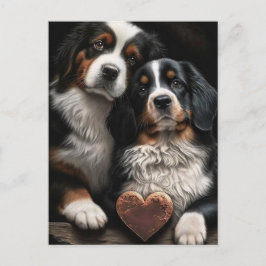 Valentine/Jubiläum Hunde Gruß Postkarte