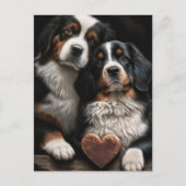 Valentine/Jubiläum Hunde Gruß Postkarte (Vorderseite)