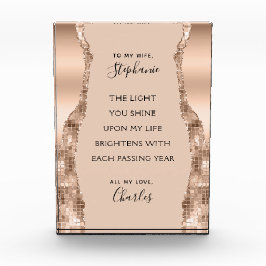 Valentine Jubiläum Rose Gold Romantisches Gedicht Fotoblock