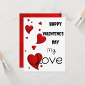 Valentine Karte (Vorderseite/Rückseite Beispiel)