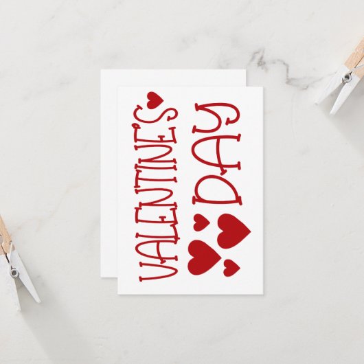 VALENTINE-KARTE KARTE (Vorderseite/Rückseite Beispiel)