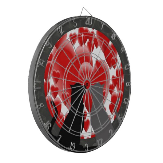 Valentine Kätzchen Dartscheibe (Vorderseite Links)