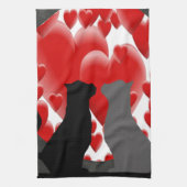 Valentine Kätzchen Handtuch (Vertikal)